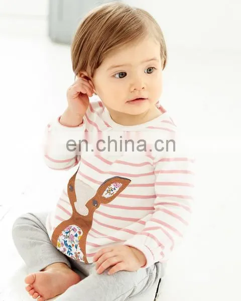 Animal Friends Baby Jersey Play Set Children Wear Hot Sale Girls Wear Sets photo-3