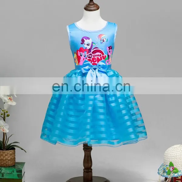 2016 Frozen Elsa Girl Party Dress , The New Children Dress Roses Frozen Elsa ANNA Dress Cartoon Pony BOLI Pony 27312 photo-4