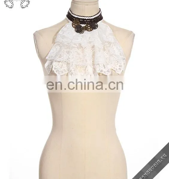 Steampunk Jabot-collar With Laces and Gear Accessories photo-2