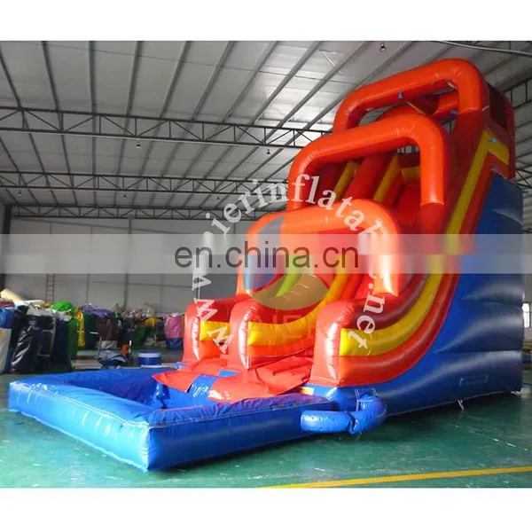 High Quality Water Slide / Cheap Telescopic Slide Kids Indoor Slide / Red Inflatable Water Slide for Sale photo-2