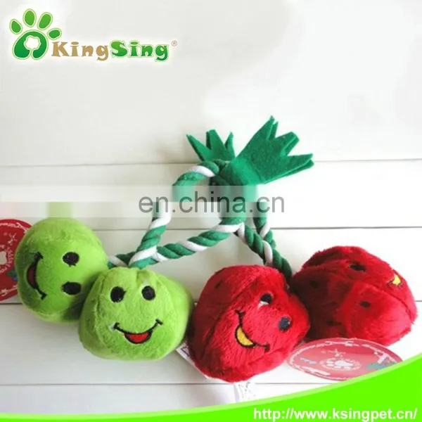 Double Beans/strawberries/pears Stringing Pet Toy photo-2