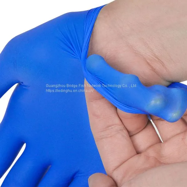 Wholesale Blue Powder Free Non-Medical Nitrile Gloves With High Quality Disposable NItrile Gloves photo-5