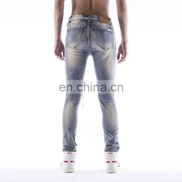 DiZNEW High Quality Custom Denim Men Printing Ripped Jeans photo-4