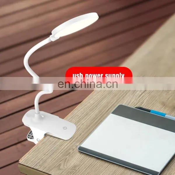 2020 Hot Sales Usb Power Supply Clip Desk Lamp Brightness Adjustable Touch Table Lamp photo-6