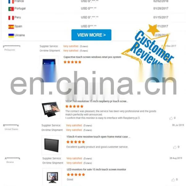 15 Inch Small Vga/ Av/ Bnc Input Lcd Cctv Tft Touchscreen Industrial Monitor Open Frame photo-4