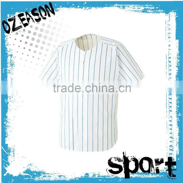 Customized Full Sublimation Striped Baseball Jersey photo-3