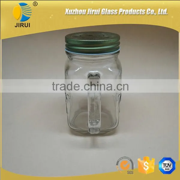 480ml Square Shape Chicken Design Clear Glass Maon Jar photo-5