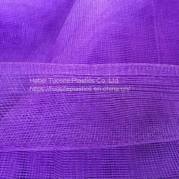 35x75cm Mono Mesh Bag With Logo Fruit Mesh Bag PE Mono Pink Garlic Sack photo-4