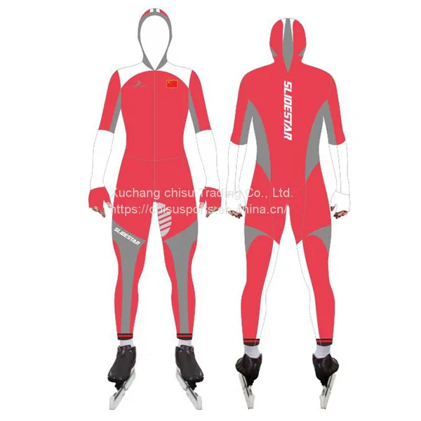 Hot Sale China Factory Price Custom Body Suit Short Track Speed Skating Training Suit Sportswear Outwear With Hat photo-4