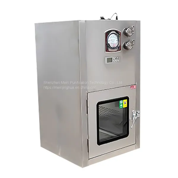 MRJH Explosion-Proof Laminar Flow Stainless Steel Radiation Protection Xenon Lamp Transfer Window/Pass Box for Clean Room photo-2