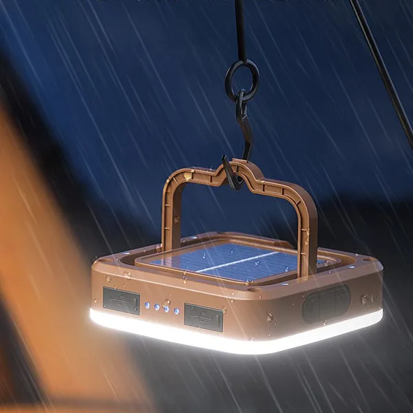 Outdoor Solar Powered Charging Camping Light Waterproof Multifunctional Camping Light Night Market Street Stand Light Emergency Charging Atmosphere Light Power Bank photo-4