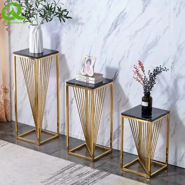Home Furniture Wedding Flower Stands Wedding Decoration Metal Gold Flower Stand Indoor Plant Stand