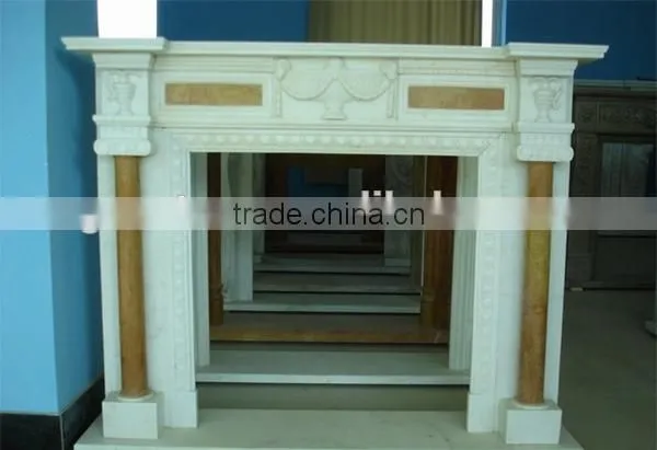 High Quality Natural White Marble Fireplace photo-3