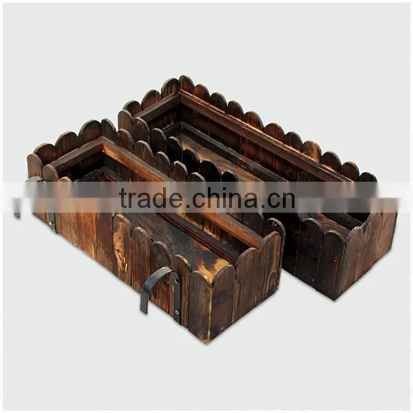 Wooden Planter/Wholesale Cheap Wooden Box Flower Pots photo-3