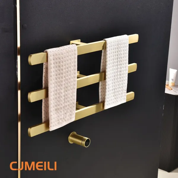 Bathroom Electric Heated Towel Rack, Towel Warmer for Bathroom, Wall Mounted Stainless Steel,3 Colours photo-2