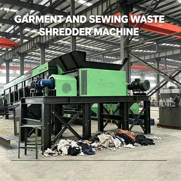 Garment and Sewing Waste Shredder Machine Textile Fabric Scrap Crushing Equipment for Used Clothing Waste Recycling Processing EPC