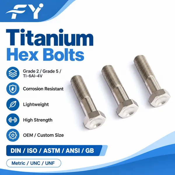 Grade 2 Titanium Button Socket Cap Screws, Hex Socket Pan Countersunk Head Multi Styles