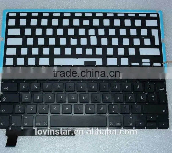 Popular Swedish Design Laptop Keyboard Replacement LED Backlight For Macbook Pro A1286 2008-2012 photo-3
