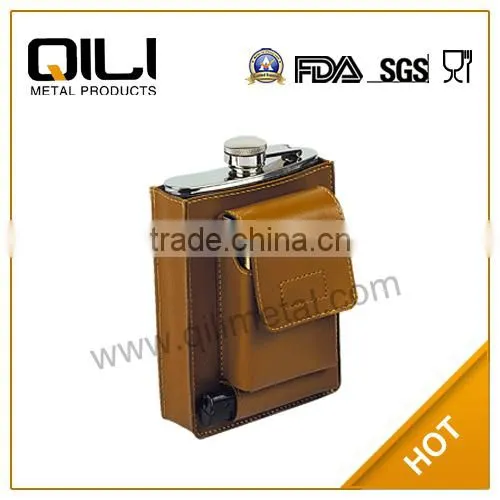 Hip Flask With Poker Gamble Set