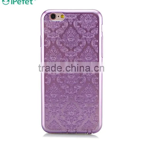 New Arrival Shiny Palace Flower Soft TPU Case for IPhone 6 Case