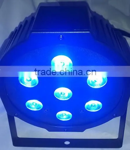7pcs 10w Flat Led Par Rgbw for dj Stage Wall Wash Effect Dmx512 Ac110-240v Good Cheap Price photo-2
