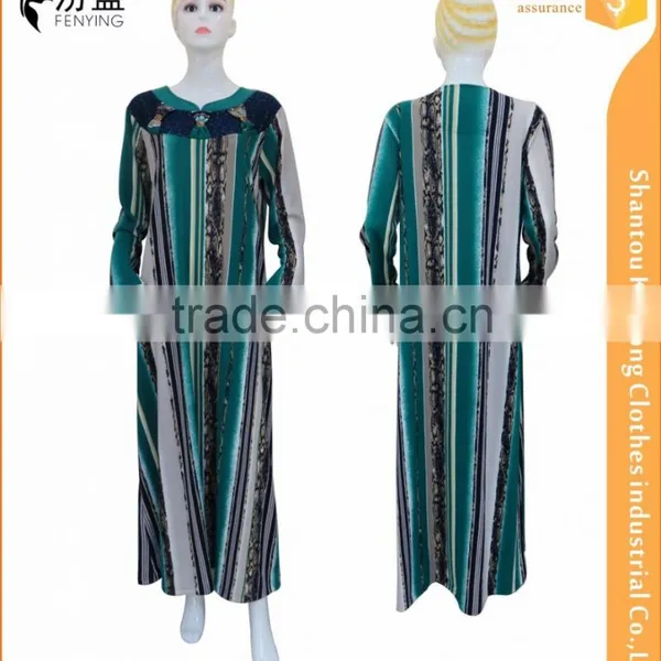 Flannel Lady Maxi Islamic Muslim Kaftan Abaya Long Sleeve Abaya