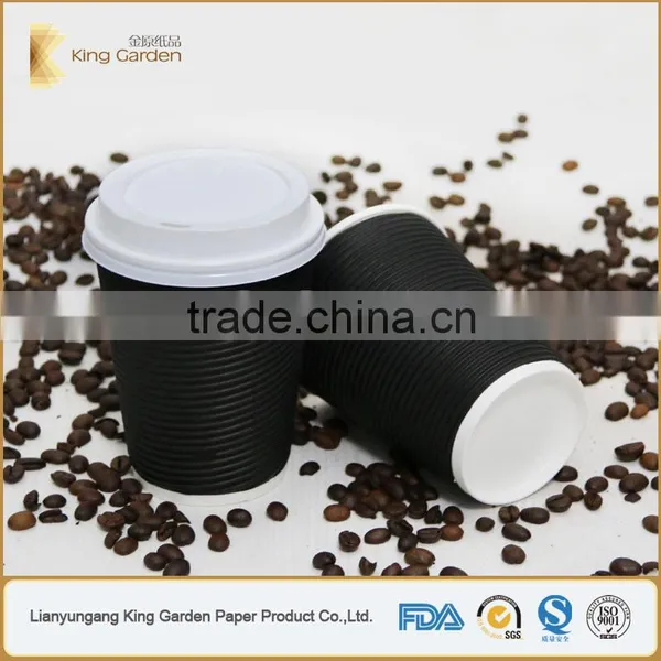 Disposable Coffee Paper Cups Black photo-6