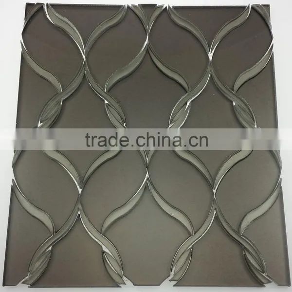 Accurate Water Jet Glass Cutting Stone Texture Color Tile Mix(wj8)