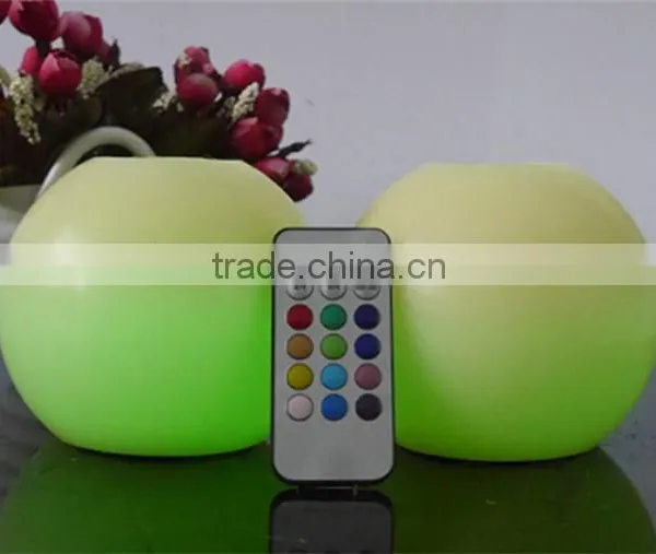 Round Shape Remote Control Color Changing Candles With Timer