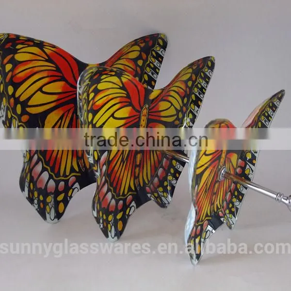 Creative Butterfly Plate of Three Layers of Glass photo-3