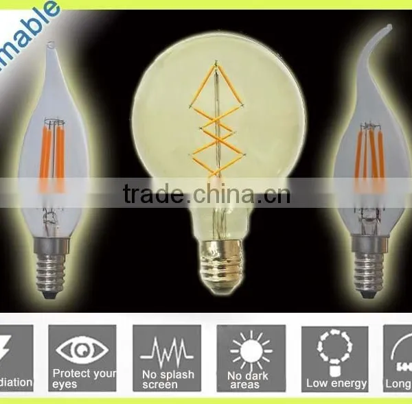 Dimmable 2W 4W 8W E14 E27 B22 Filament LED Bulb photo-4