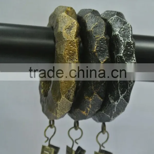 Matt Black Metal Curtain Ring W/Clip for 13mm/16mm/19mm Curtain Rod photo-6