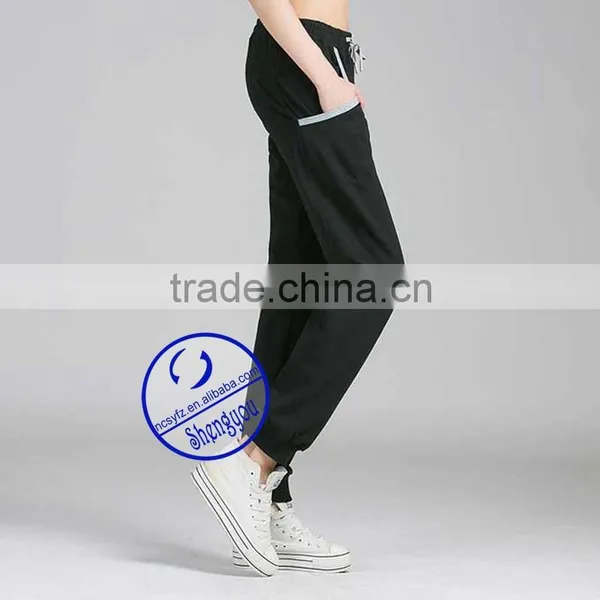 2015 Custom Newest Design French Terry Woman Slim Jogger Pants photo-3