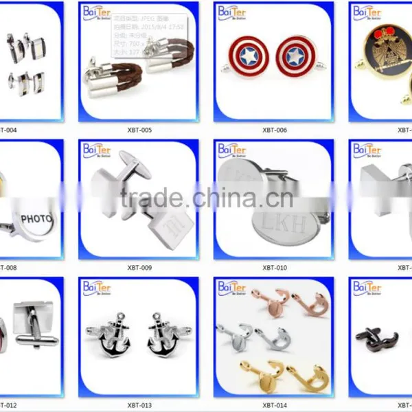 Wholesale Cuff Link Oval Shape Flat Cufflinks/Stainless Steel Engraved Custom Logo Cufflinks photo-3