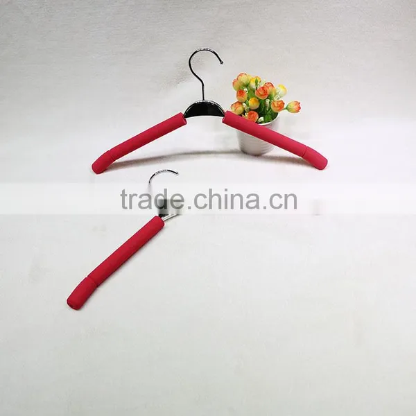 Antiskid Sponge Covered Metal Electroplating Clothes Hanger,boys/girls/kids/children/adult photo-2