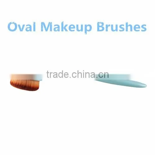 Cosmetic Makeup Face Powder Blusher Toothbrush Curve Foundation Brush, Oval Makeup Brush Beauty Cosmetics photo-2