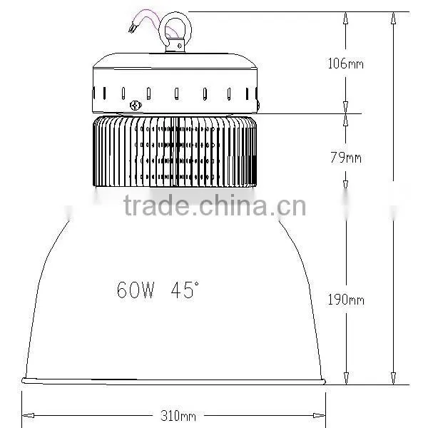60w MWpower Supply Led High Bay Light Housing photo-5