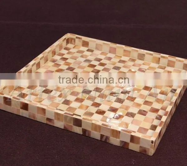 Mother of Pearl Tray With Natural Handicraft photo-2