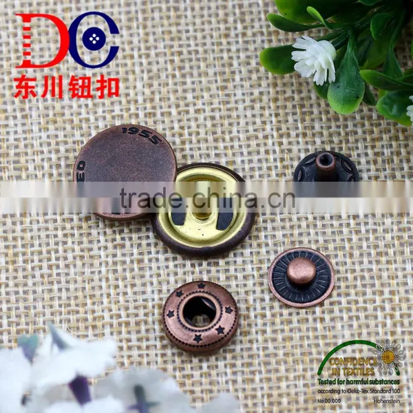 Alphabet Brass Button 4 Part Snap Button,Snap Fastener for Clothing photo-4