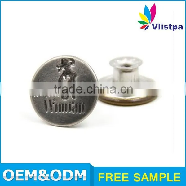 Garment Accessories Custom Cheap Round Shape Jean Jacket Metal Button photo-6