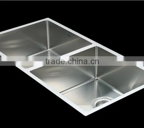 New Premium Handmade Stainless Steel Kitchen Sink Double Bowl photo-3