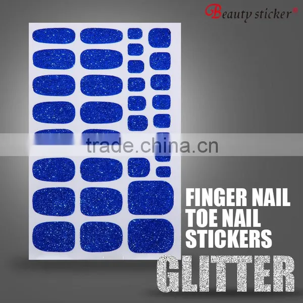 Self-adhesive High Quality Glitter Powder Nail Art Sticker photo-6