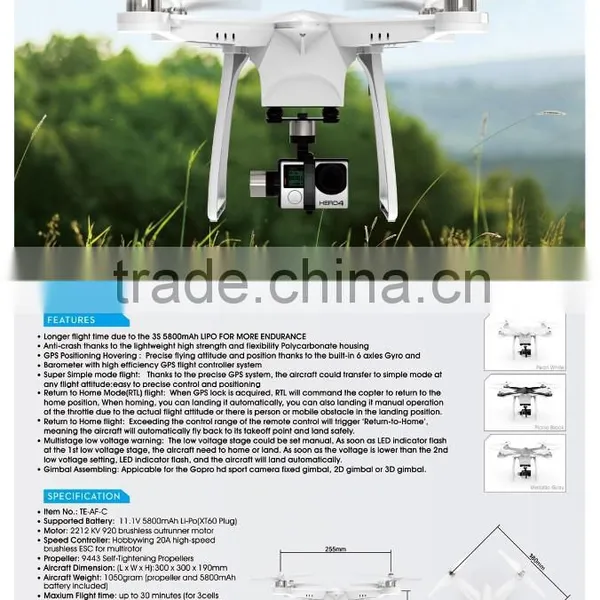 LEDO 2015 Newest Foldable rc Quadcopter Camera ,remote Control Helicopter TE-AF-C photo-4