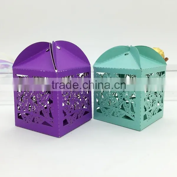 C229 Laser Gummy Candy Box Wedding Favor Butterfly Candy Gift for Decoration photo-3