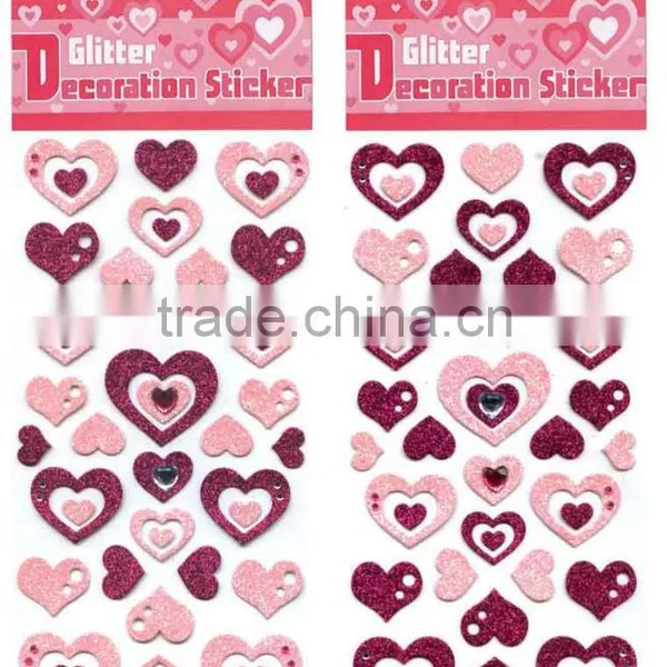 Glitter Stickers for Valentine's Day_Heart