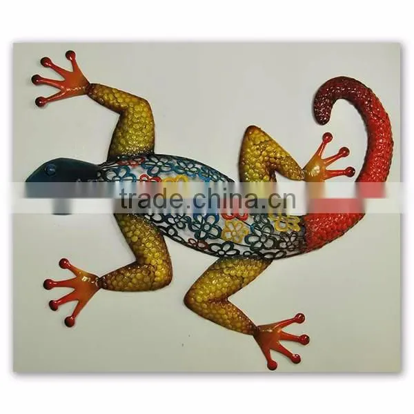 Handmade Gift Wall Hanging Home Decor Metal Craft Gift Wrought Iron Gecko