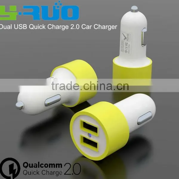 Car Accessories Dual 2 QC Ports Quick Charge Car Charger for Smart Phone With Output 5V 2.4A 9V 2A 12V 2A photo-4