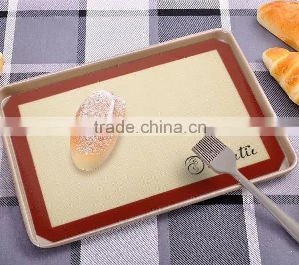 OEM 1 Color Logo Silicone Nonstick Fiberglass Silicone Baking Mat Set photo-2