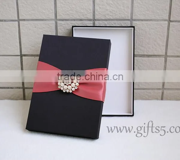 Elegant Black Packaging Boxes for Wedding Invitations photo-2