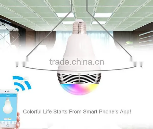 2015 New LED Bulb Type E27/B22 Smart Led Bulb Bluetooth Speaker photo-3